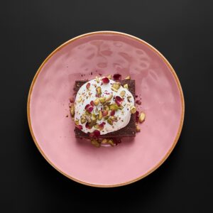 Брауни с маскарпоне и фисташками